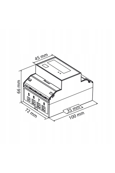 NO BRAND SIMET SIMLIC LS-3F CONTOR DE ENERGIE DIGITAL TRIFAZAT 100A MID
