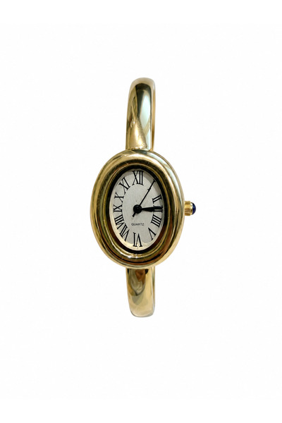 Kadın Bilezik Tasarım Kol Saati, Çelik Kordon, Beyaz Kadran Quartz Analog Bilek Saati