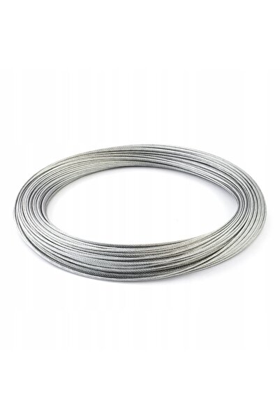 NO BRAND Sârmă de oțel 1mm, șuviță 1x19, zincată, 2000m, metal rigid