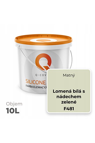 NO BRAND Vopsea pentru fațade siliconice, culoare alb-verde, F481, 10L, Produ...