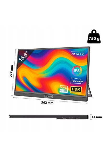 NO BRAND Monitor ZENWIRE M9P 15.6" 1920x1080px IPS 3 ms