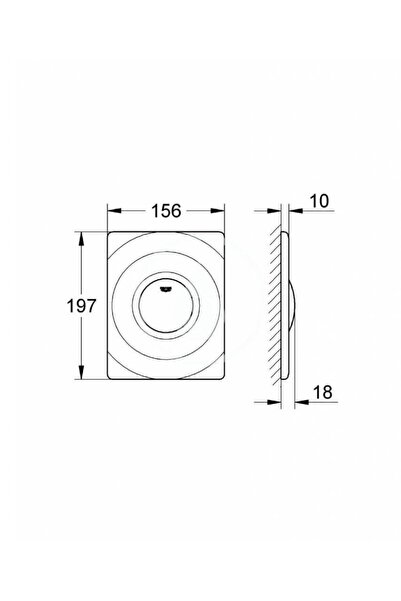 Grohe Buton de spălare cu apăsare pentru rack Surf white alpine 37063sh0