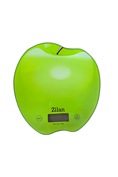 Zilan Cântar de bucătărie digital în formă de măr verde, maxim 5 kg / ZLN4857