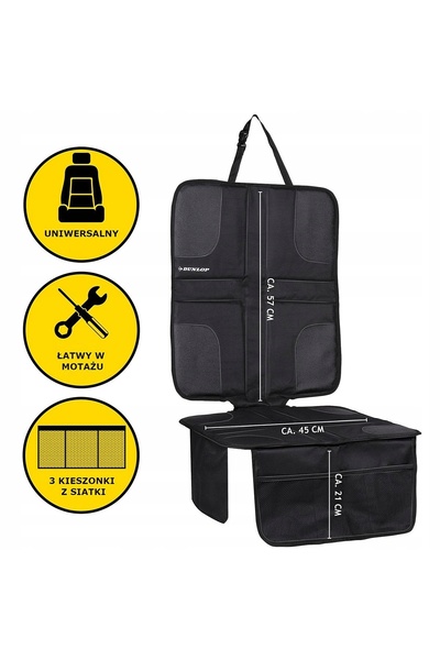 DUNLOP Covoraș de protecție pentru scaun auto, husă pentru scaun ISOFIX