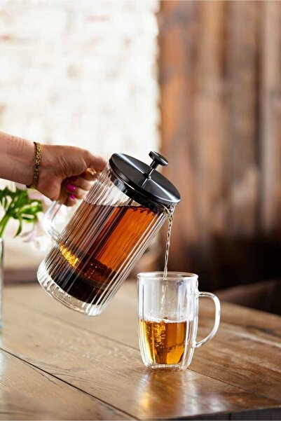NO BRAND VIALLI TULIP STICLĂ CU INFUZOR CU PISTON CU PERETE DUBLU CAFEA CEAI ...
