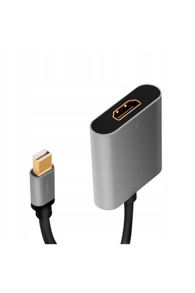NO BRAND Adaptor Mini DisplayPort la HDMI LogiLink 4K 60Hz 15cm Negru/Gri