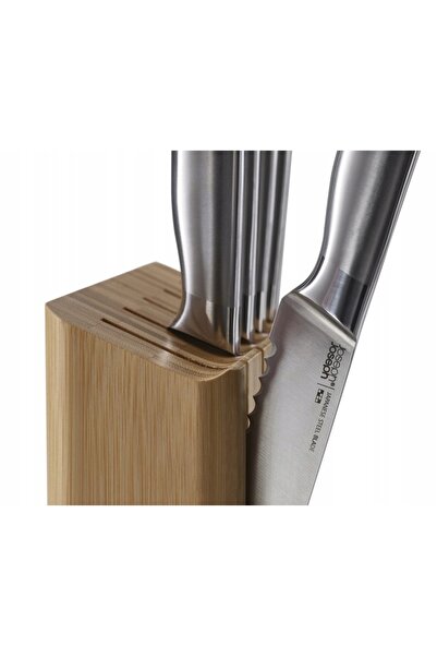 Joseph Joseph Elevate Steel Set de 5 cuțite cu suport din bambus
