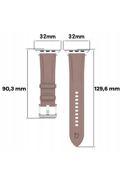 NO BRAND Curea din piele Bizon pentru Apple Watch 38/40/41/42 mm