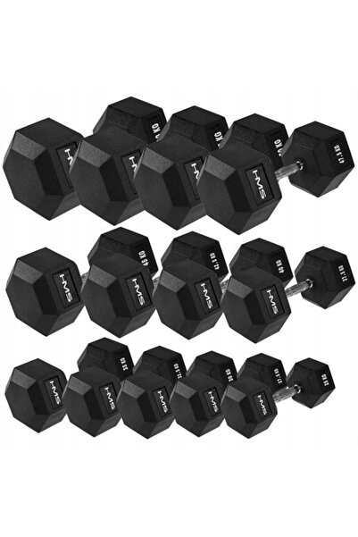 HMS Hex Pro 10kg Pentru sală, pentru exerciții, din cauciuc solid și oțel