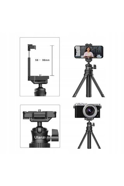 ulanzi MT-34 Trepied Monopied Selfie Stick 2-în-1 pentru Cameră Foto și Telefon