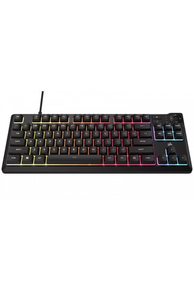 Corsair Tastatură cu fir cu membrană K55 Core TKL RGB Negru