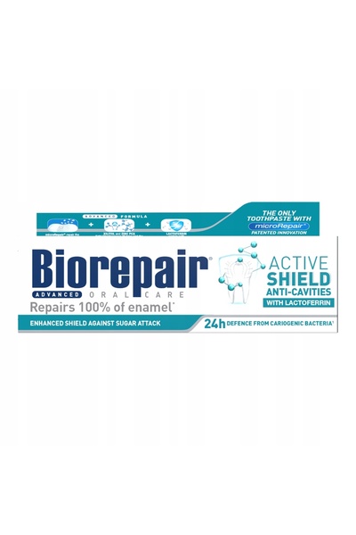 NO BRAND Pastă de dinți BioRepair Active Shield Mentă 75ml (2 bucăți)