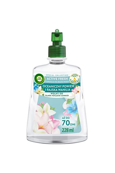 Air Wick Cartușe de reumplere proaspete ACTIVE, Briză Oceanică Vanilie, 4 x 2...