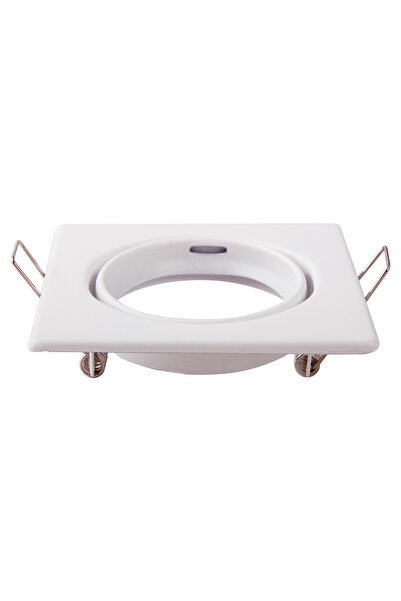 NO BRAND Kit 6x Lampă halogen WHITE SQUARE + bec GU10 LED 10W Neutral