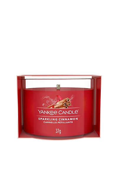 Yankee Candle Λαμπερό θυμιατικό κερί κανέλας σε γυάλινο βάζο, 37 γρ.