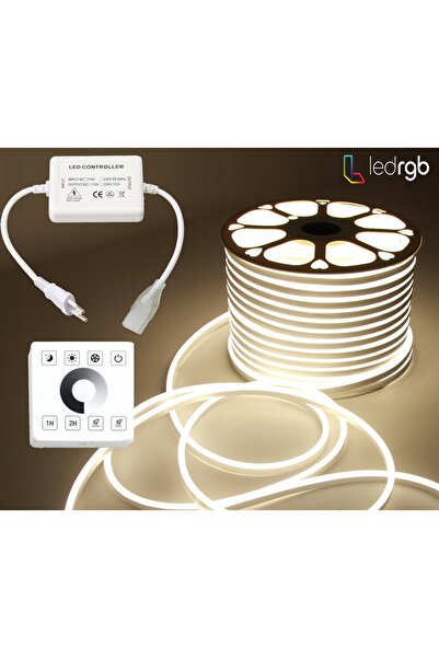 NO BRAND KIT BANDĂ LED NEON 230V 10m 4000K ALB NEUTRU TELECOMANDĂ RF