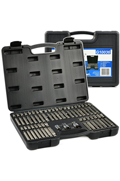 GEKO SET BITURI TORX HEXAGONALE CU CHEIE DE DECODAT 75 piese.