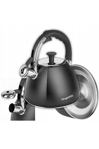 Konighoffer Fierbător cu fluier pentru gaz Traditional Firenze II 2,5 l negru...
