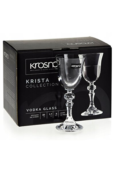 NO BRAND Krosno Krista set de 6 pahare pentru vodcă de 50ml cu picior decorativ