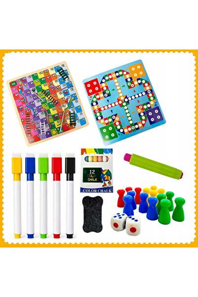NO BRAND Tablă magnetică educativă 2-în-1 + Accesorii + 2 Jocuri de societate