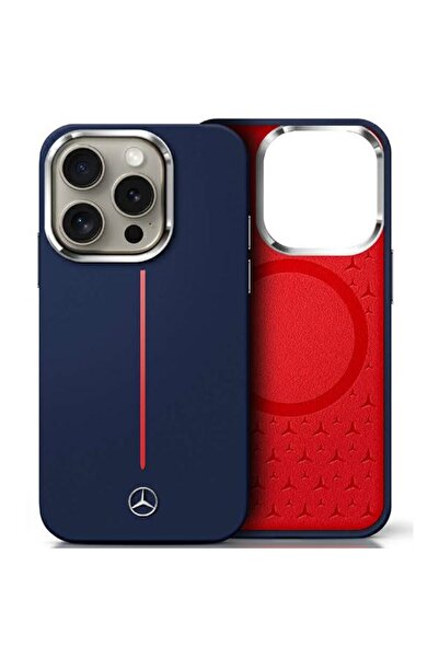 MERCEDES Husă din silicon cu bandă roșie MagSafe pentru iPhone 16 Pro Max