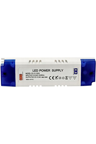 NO BRAND Sursă de alimentare LED 12V pentru bandă LED 100W 8.3A IP20 Mobilier...