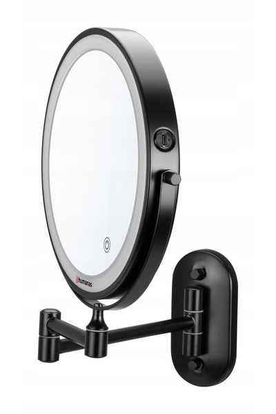 NO BRAND Oglinda de baie Humanas HS-BM01 cu iluminare LED – neagră