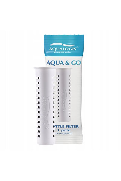 Aqualogis Sticlă cu filtru Aqua&Go 0.75l albastră + 10 cartușe