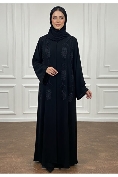 Nukhbaa Salma Embroidered Vine Abaya | Nida Fabric