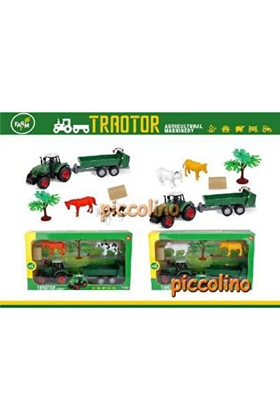 PlayFun Фермерски комплект с трактор и животни 387 - Играчка за деца, Реалист...