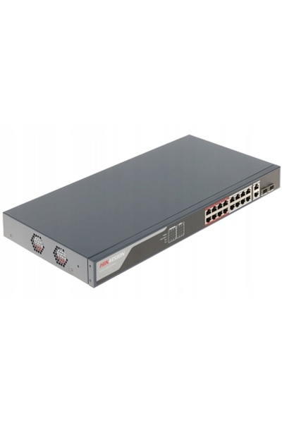 Hikvision Switch PoE gestionat 16+2 porturi RJ45 + 2 SFP 1Gb/s 230W DS-3E1318...