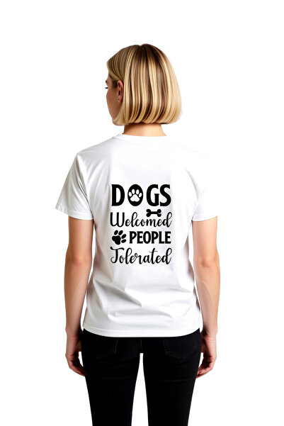 PayBuy Dogs Are Welcome Humans Are Tolerant Printed Women's T-Shirt