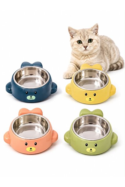HAYHAYPETSHOP Paslanmaz Çelik Kedi ve Küçük Irk Köpek Mama Su Kabı | Sevimli ...