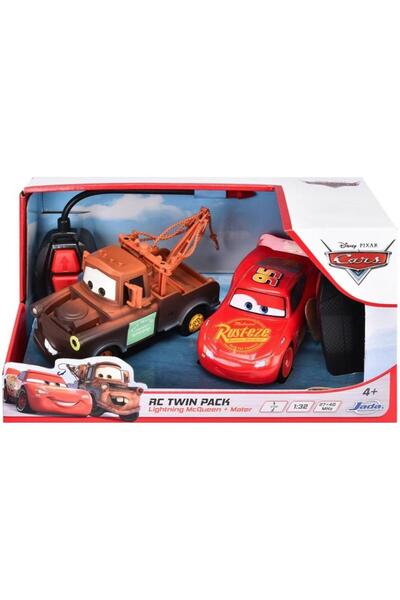 Disney Pixar Cars Pachet Dublu RC - Fulger McQueen și Mater, 1:32