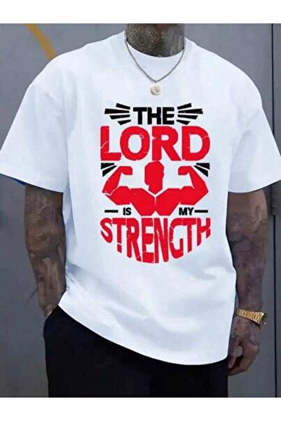 NOURAM Men'S T-Shirt Mad Featuring The Verse 'The Lord Is My Strength' With A...