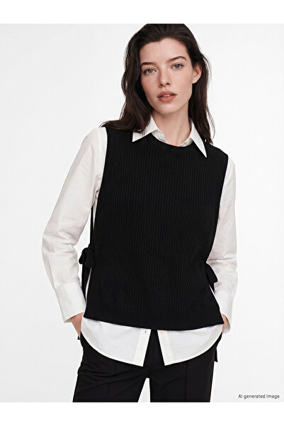 LC Waikiki Crew Neck Lace-Up Women's Knitwear Sweater Vest
