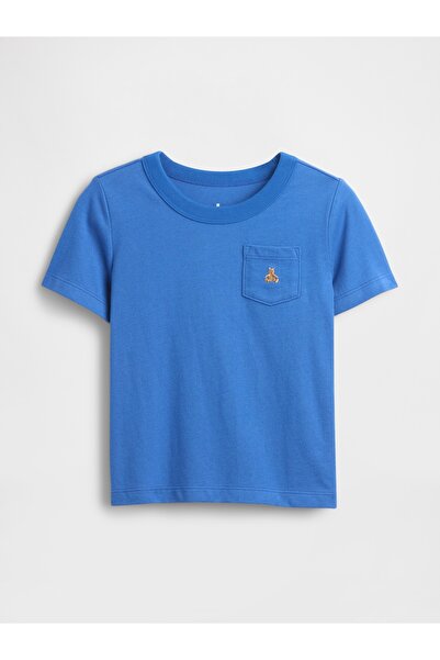 GAP Erkek Bebek Mavi Mix & Match Cep T-Shirt