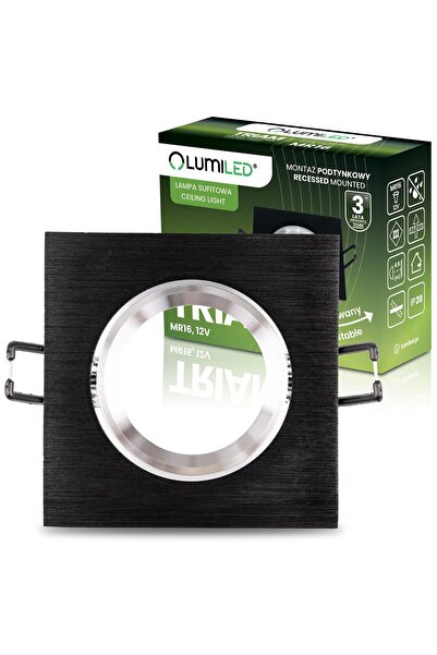 Lumiled TRIAM Spot de tavan încastrat cu halogen, pătrat, orientabil, GU10 MR...