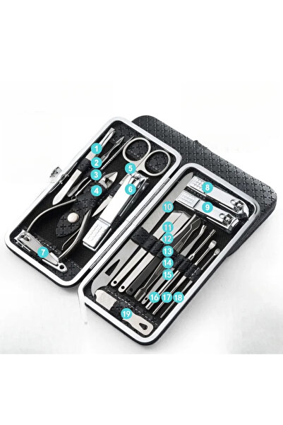 choice2 19 piezas negras Household nail clippers，One Set19Pieces，Large dead s...