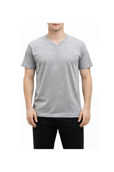best touch Ανδρικό T-shirt με V-λαιμόκοψη Γκρι FPR06, Χρώμα Γκρι, Μέγεθος S