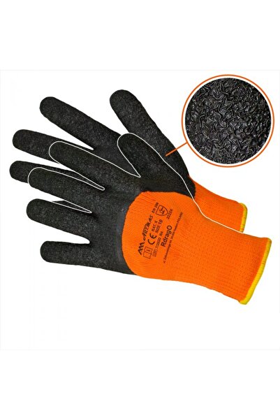 art.mas Mănuși de protecție Artmas Rdrag, latex, portocaliu-negru, set 12 per...