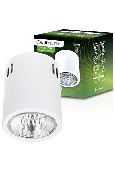 Lumiled Plafonieră fixă rotundă cu montaj la suprafață APUS 10 Spot TUBA Alb E27