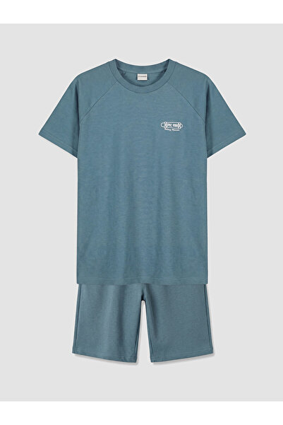 LC Waikiki Lcw Kids Blue Elastic Waist Boys' Suit