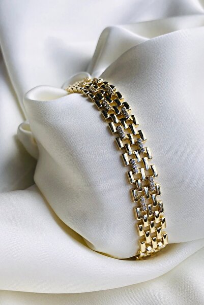 Sekiz2 Colorful Zircon Stone Stainless Steel Women's Bracelet