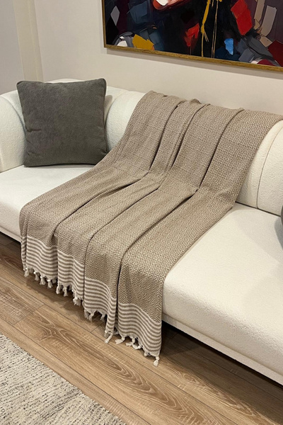 visdora Buldan Woven 100% Cotton Tied Non-Slip Sofa Cover (170X210 cm - 1150 ...