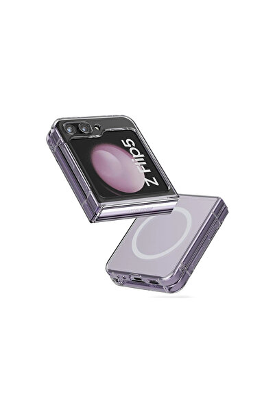 eco port FA AKSESUAR Newface Samsung Galaxy Z Flip 5 Kılıf Magneticsafe Şeffa...