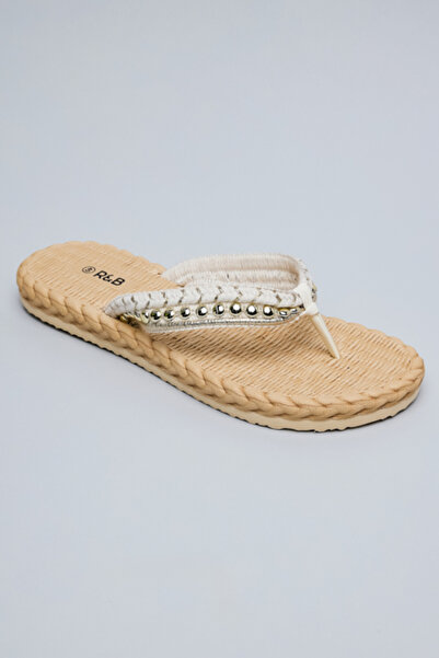 R&B Embroidered Strap Flip-Flops