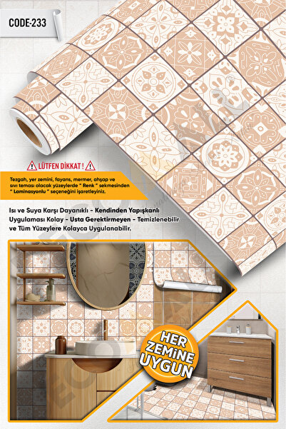 DECOMALL CODE-233 Rezistent la apă Bucătărie Baie Pardoseală Mobilier din mar...