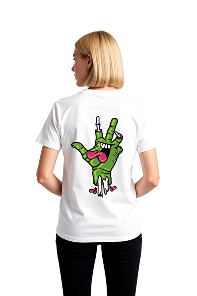 PayBuy Green Toothed Hand Cartoon Printed Women's T-Shirt