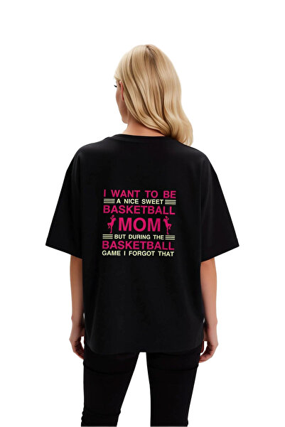 PayBuy Basketball Mom Mood Printed Women's Oversize T-Shirt